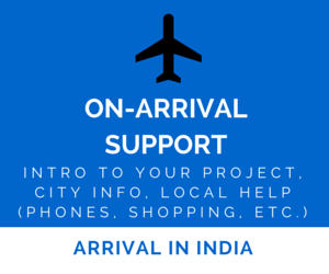 on-arrival support. project intro, local map, phone, shopping